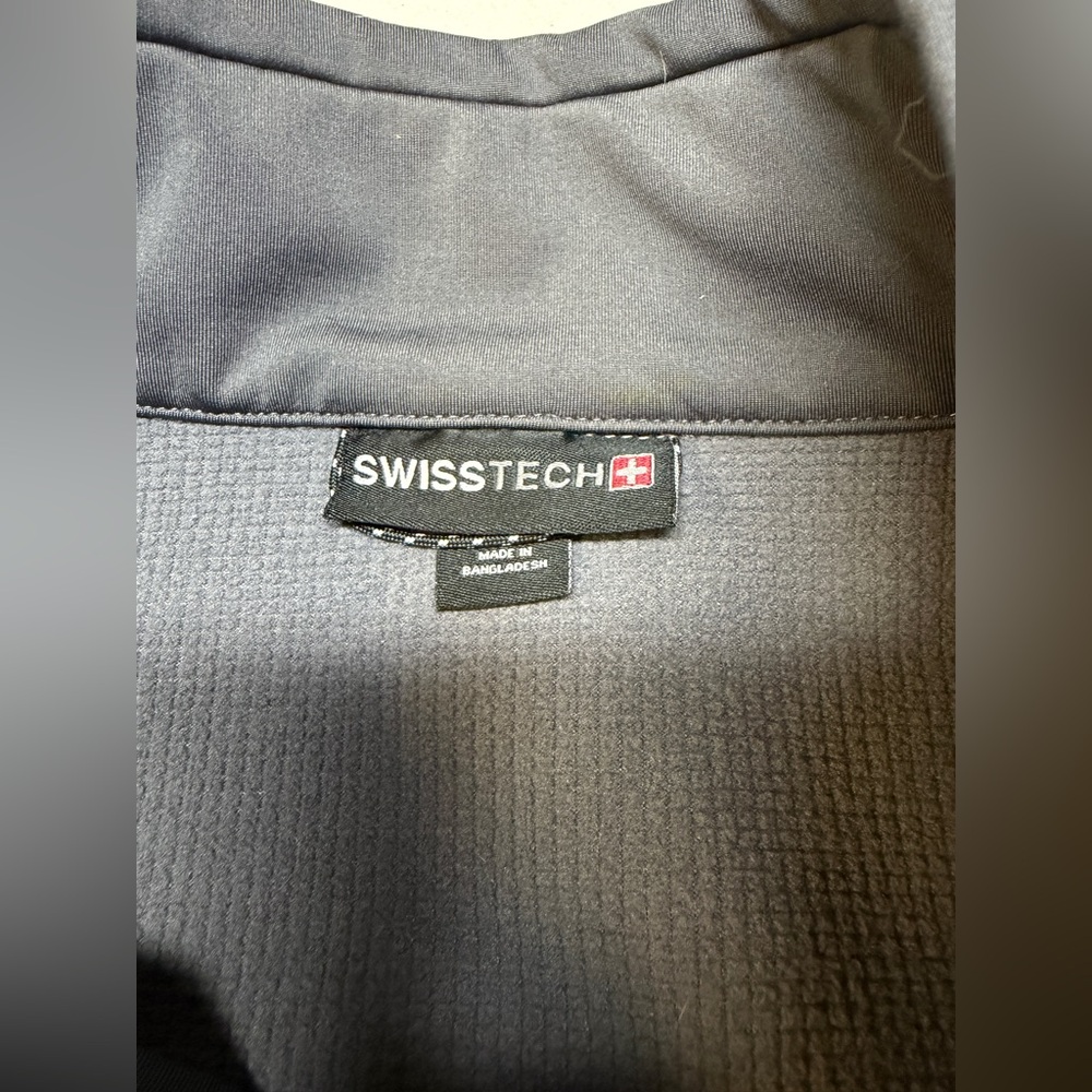 Swiss Tech Men’s Grey 2XL Full Zip Soft Shell Winter Performance Jacket - Picture 2 of 7